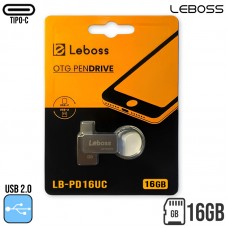 Pen Drive OTG Tipo C e USB 16GB LB-PD16UC Leboss